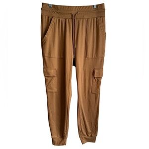 BearPaw Outdoors Mustard Yellow Teddy Fleece Drawstring Joggers Large NWOT